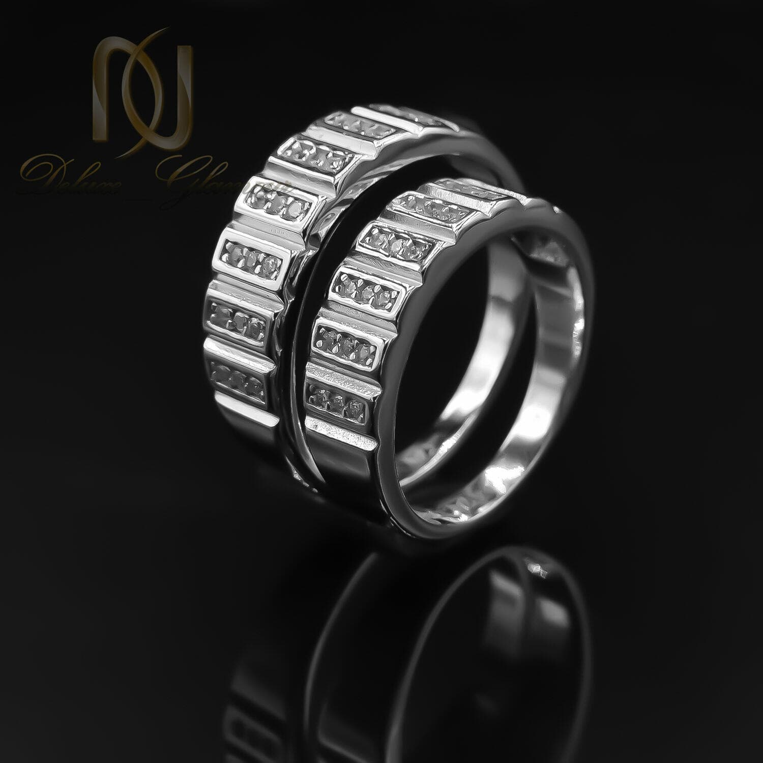 حلقه ازدواج ست نقره 925 طرح جدید rg-n873 — تصویر ۳