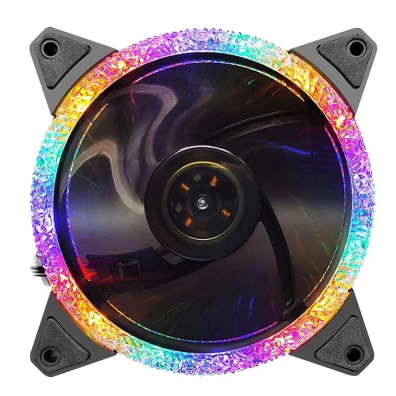 فن کیس گیمینگ کریستالی COOLKEEPER 12*12 RGB-F120
