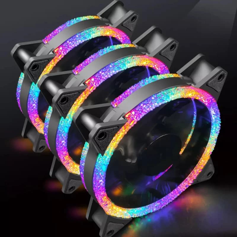 فن کیس گیمینگ کریستالی COOLKEEPER 12*12 RGB-F120 — تصویر ۶
