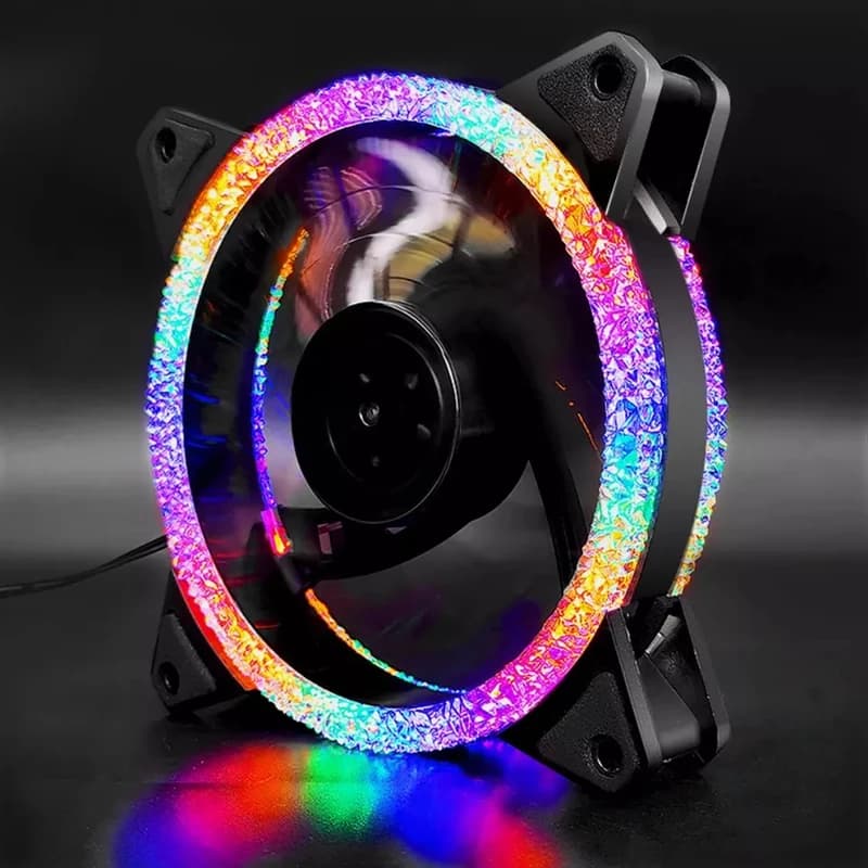فن کیس گیمینگ کریستالی COOLKEEPER 12*12 RGB-F120 — تصویر ۵