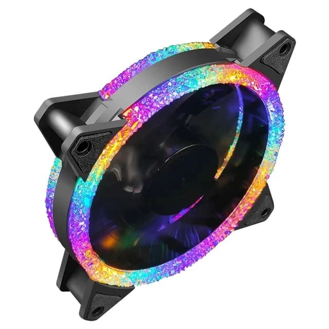 فن کیس گیمینگ کریستالی COOLKEEPER 12*12 RGB-F120 — تصویر ۲