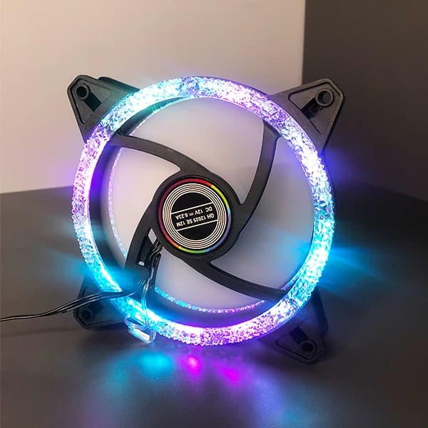 فن کیس گیمینگ کریستالی COOLKEEPER 12*12 RGB-F120 — تصویر ۴