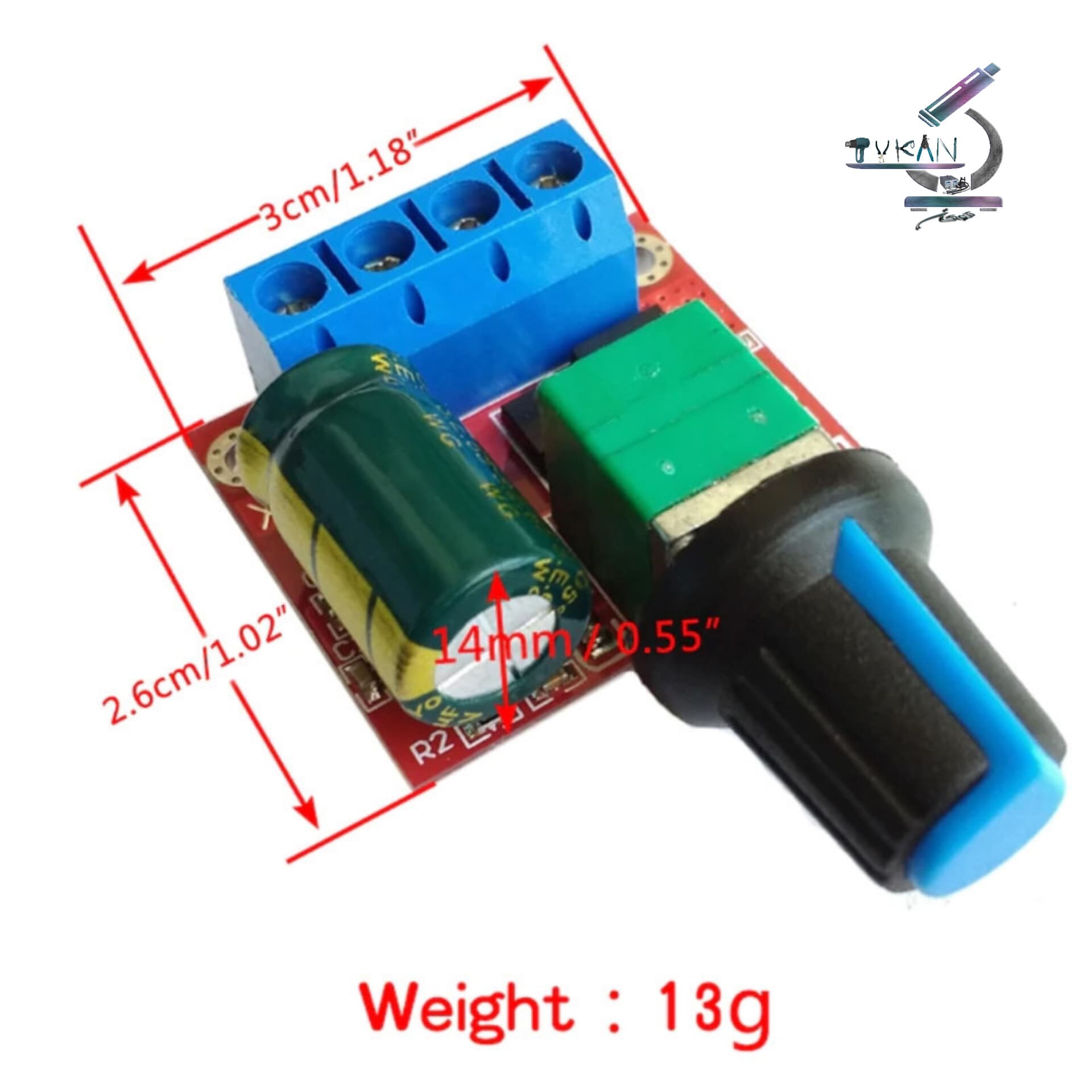ماژول کنترل دور موتور کد HX-T05 — تصویر ۲