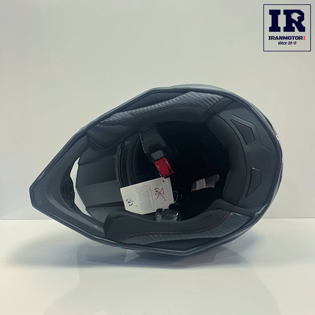 کلاه کاسکت کراسی Tekno تکنو مشکی آبی مات — تصویر ۵