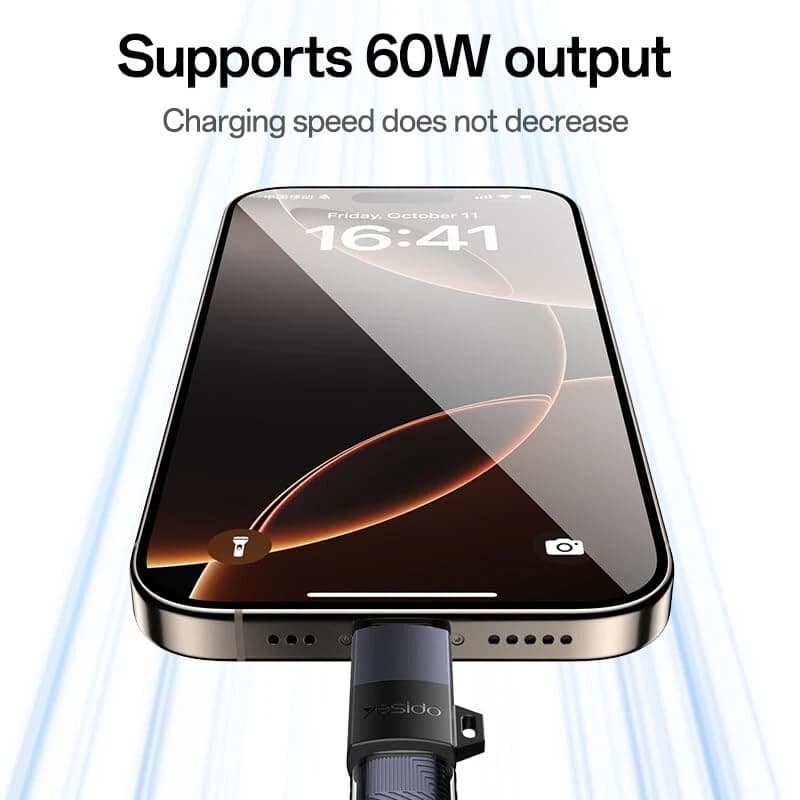 تبدیل OTG لایتنینگ به تایپ سی یسیدو GS28 — تصویر ۲