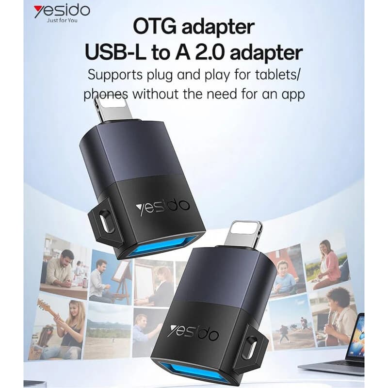 تبدیل USB OTG به لایتنینگ یسیدو GS32 — تصویر ۴