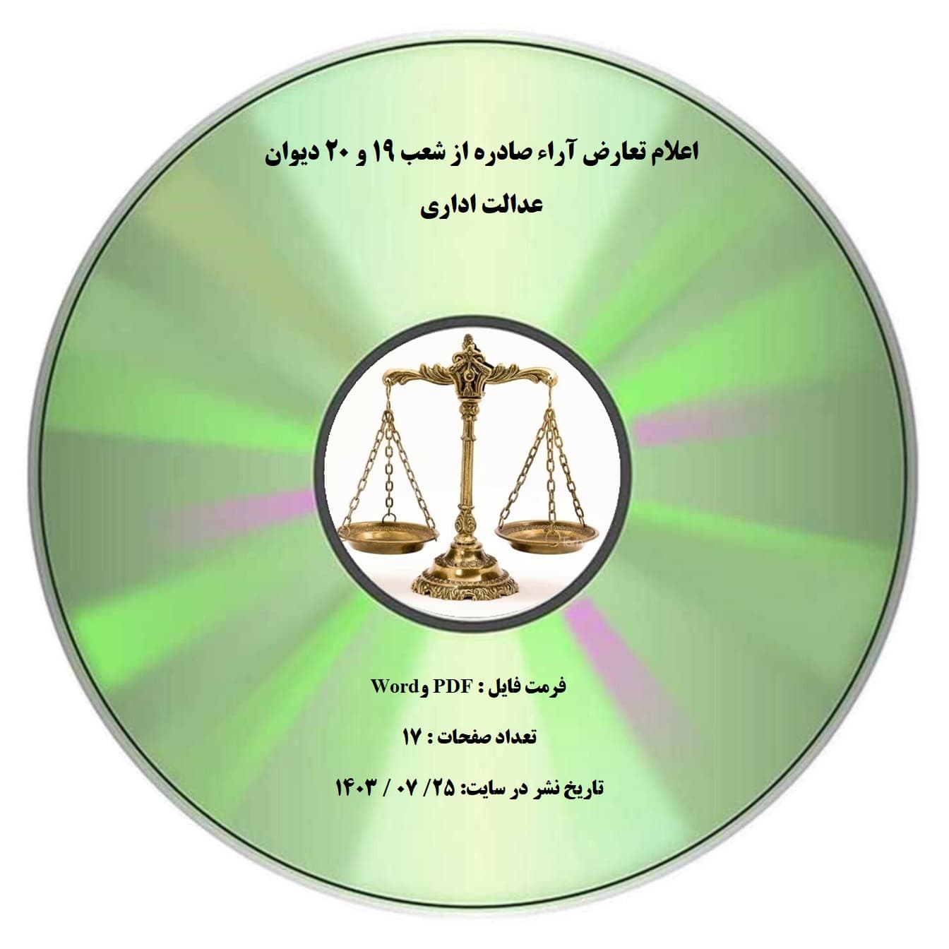 اعلام تعارض آراء صادره از شعب ۱۹ و ۲۰ دیوان عدالت اداری