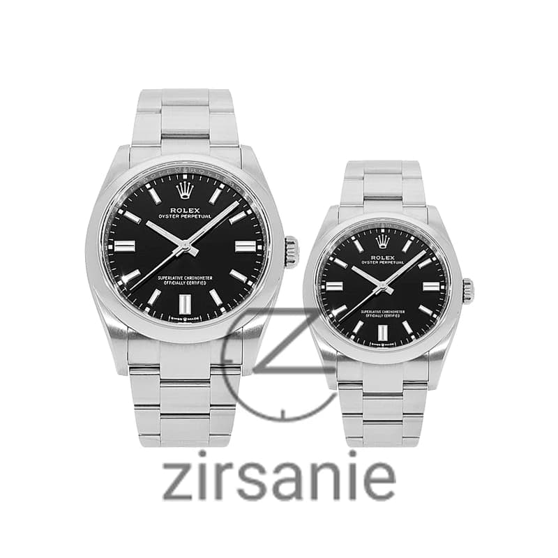 ساعت مچی رولکس پرپچوال (ست) Rolex Oyster Perpetual Silver Black