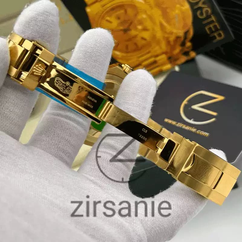 ساعت مچی رولکس ساب مارینر طلایی آبی صفحه آبی (ست) Rolex Submariner Golden Blue Screen — تصویر ۴