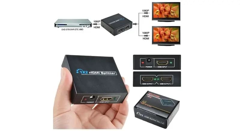 اسپلیتر اچ دی ام ای 2 پورت HDMI SPLITTER 2 port Ver 1.4 — تصویر ۴