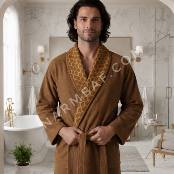 حوله تن پوش مردانه turk star سایز 125 (L) عسلی