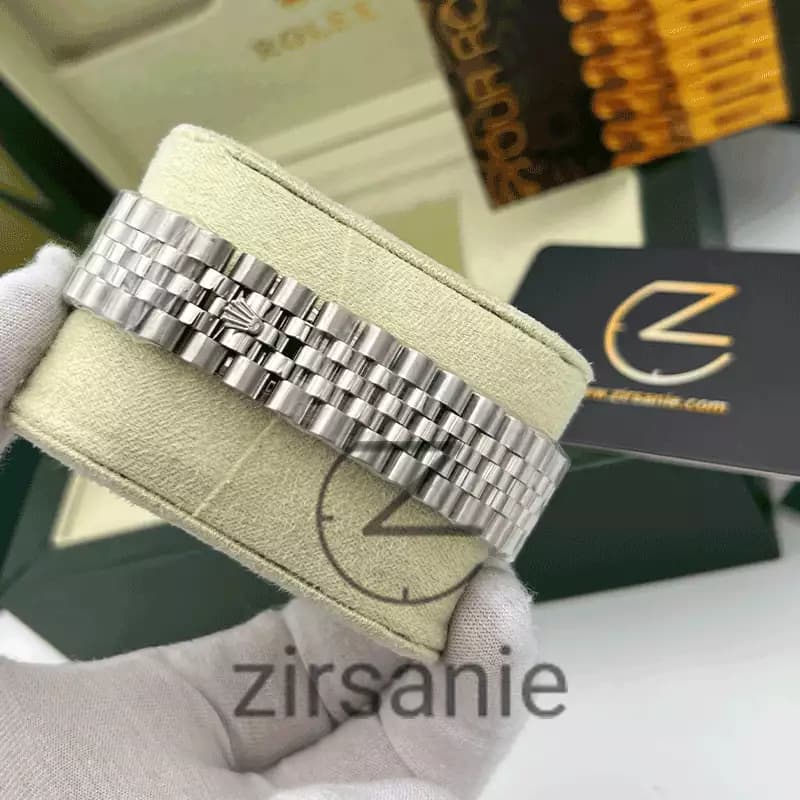 ساعت مچی رولکس دیت جاست سیلور صفحه آبی اندکس خط (ست) Rolex Datejust Silver Blue Screen Line Index — تصویر ۴