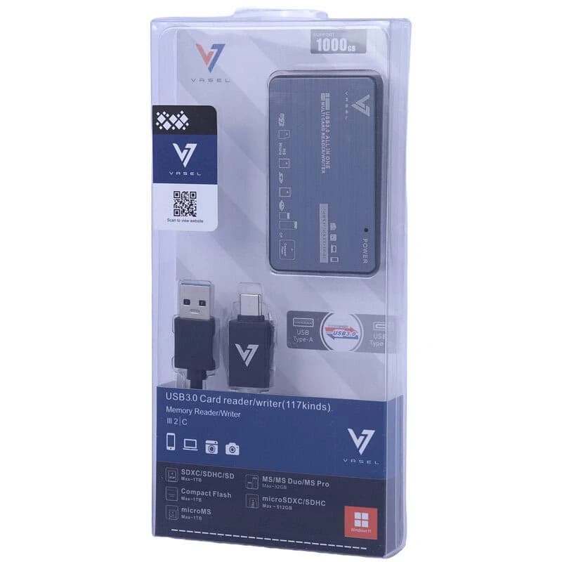 رم ریدر همه کاره Vasel VSL-CR300 OTG Type-C — تصویر ۲