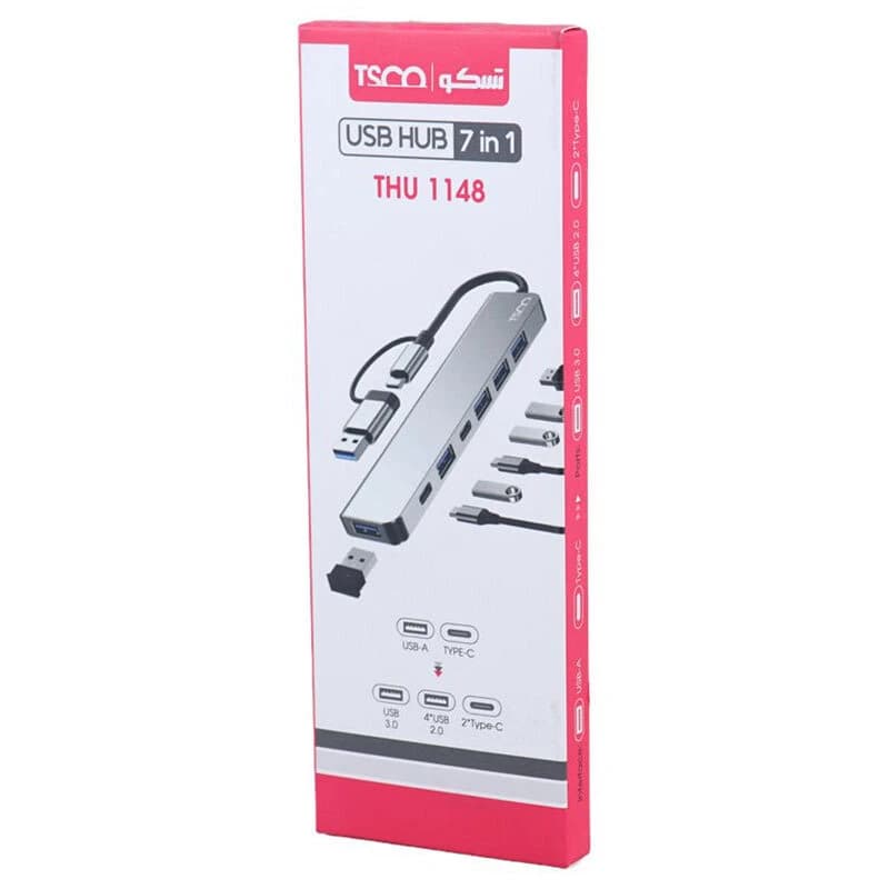 هاب 7 پورت Type-C / USB 3.0 تسکو THU 1148 — تصویر ۳