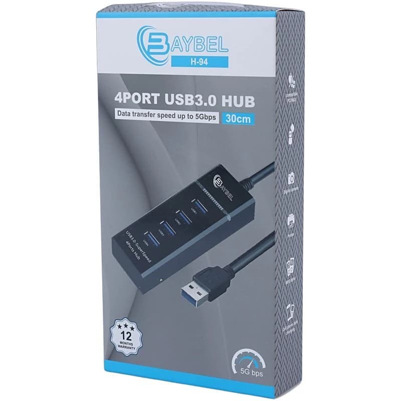 هاب 4 پورت USB 3.0 بایبل H-94 — تصویر ۳