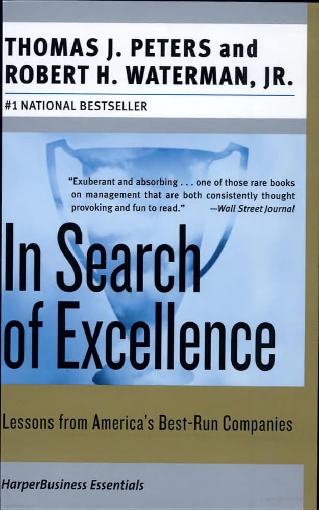 کتاب In Search of Excellence (در جستجوی برتری) نسخه انگلیسی PDF | Thomas J. Peters, Robert H. Waterman Jr.