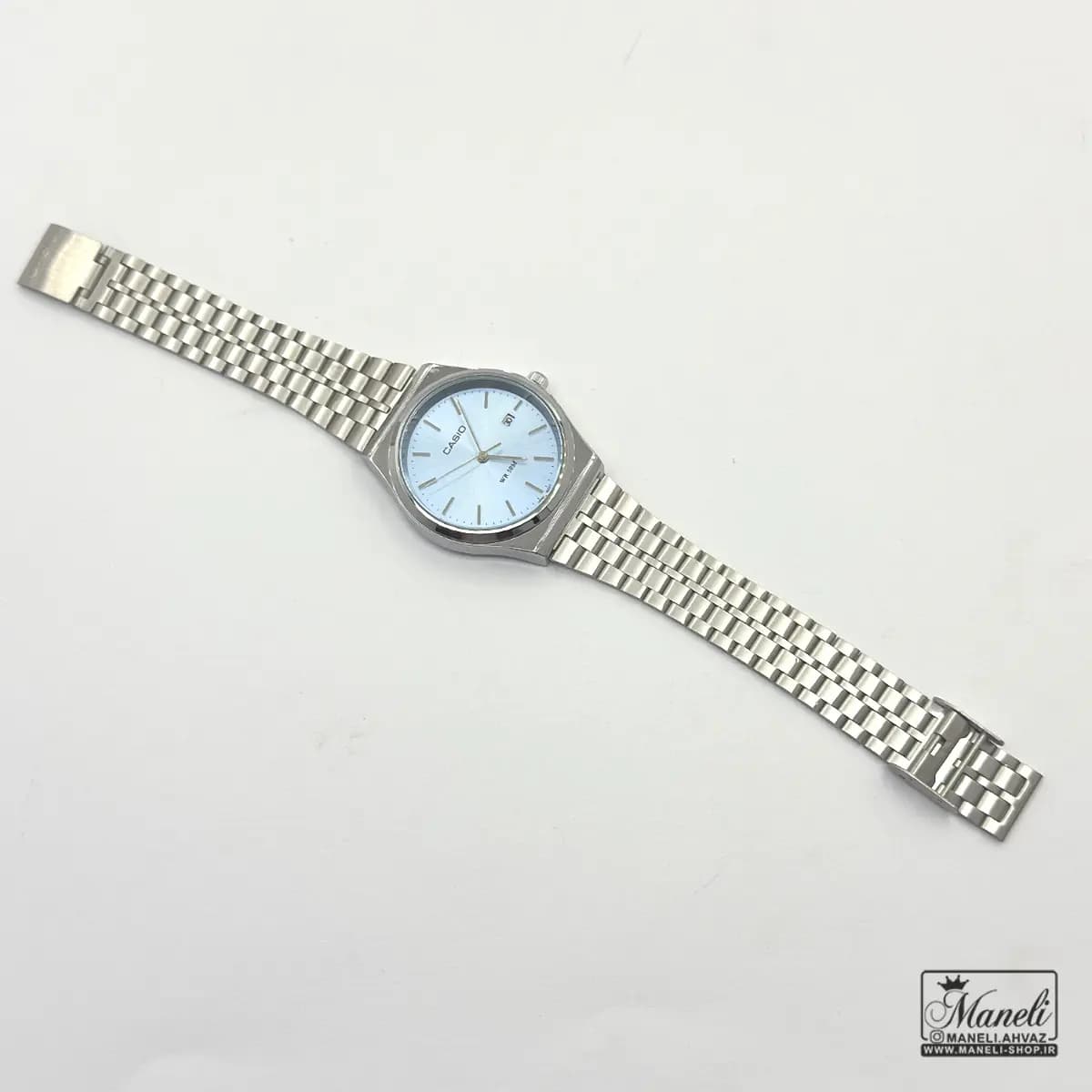 ساعت کاسیو (casio) سیلور صفحه ی آبی — تصویر ۳
