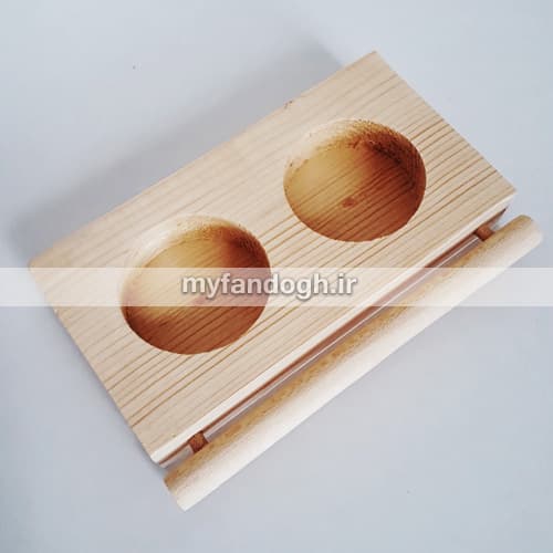 دانخوری چوبی دو حفره — تصویر ۲