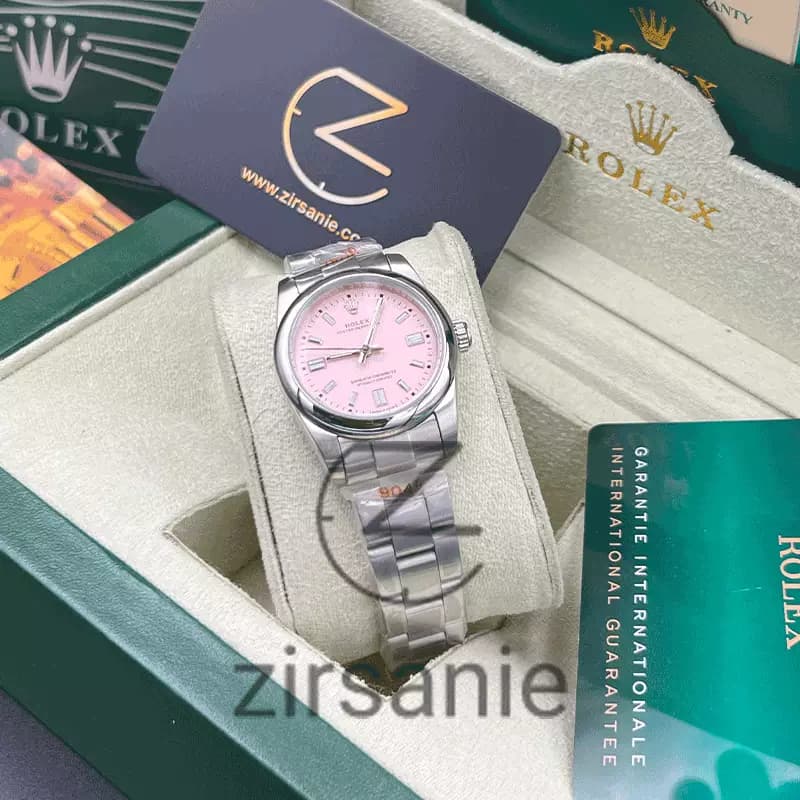 ساعت مچی زنانه رولکس پرپچوال Rolex Oyster Perpetual Silver Pink — تصویر ۶