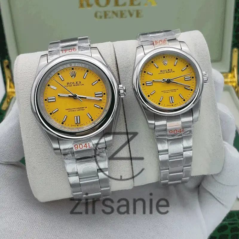 ساعت مچی رولکس پرپچوال (تک و ست) Rolex Oyster Perpetual Silver Yellow — تصویر ۲