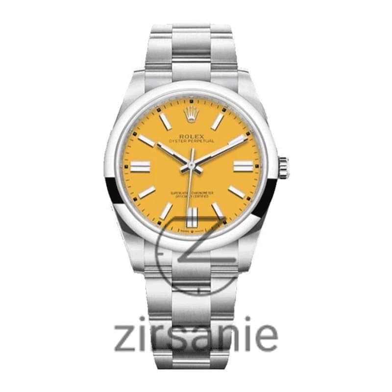 ساعت مچی رولکس پرپچوال (تک و ست) Rolex Oyster Perpetual Silver Yellow