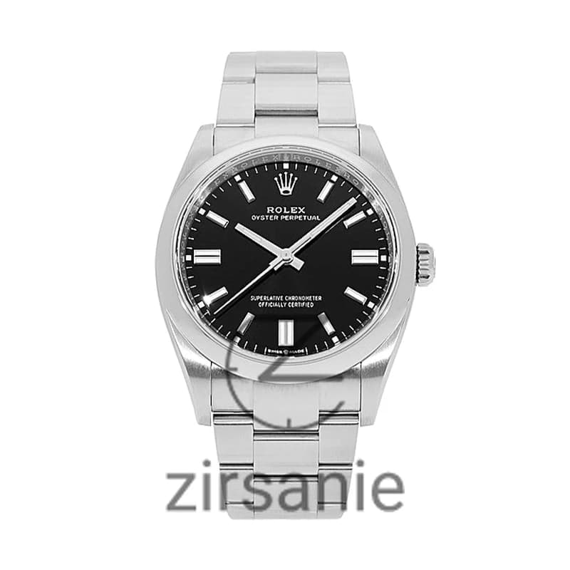 ساعت مچی رولکس پرپچوال (تک و ست) Rolex Oyster Perpetual Silver Black