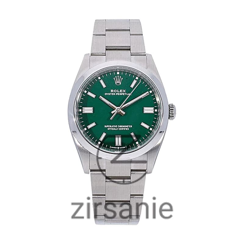 ساعت مچی رولکس پرپچوال (تک و ست) Rolex Oyster Perpetual Silver Green