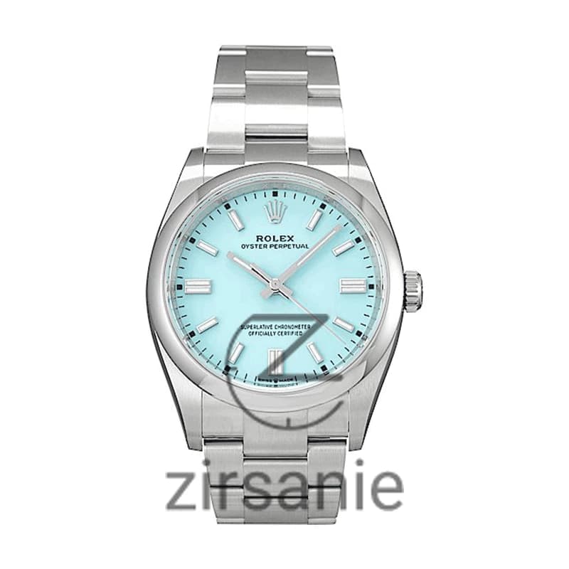 ساعت مچی رولکس پرپچوال (تک و ست) Rolex Oyster Perpetual Silver Tiffany