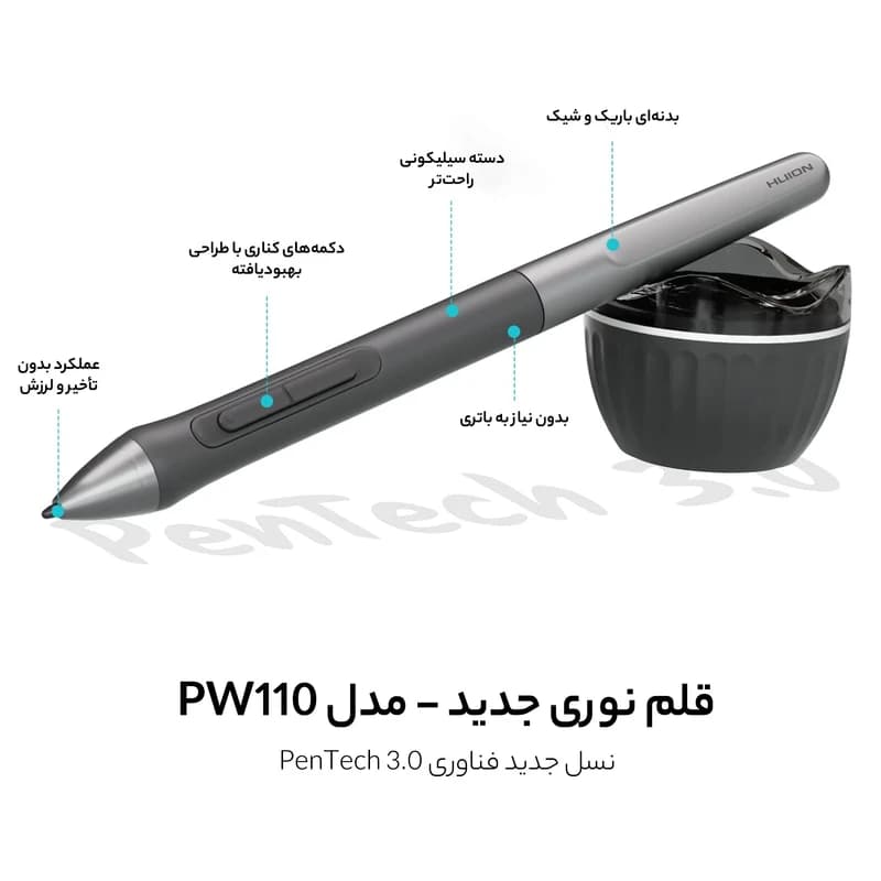 قلم نوری هوئیون مدل inspiroy 2s H641p — تصویر ۵