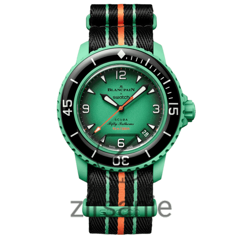 ساعت مچی بلان پان اکس سواچ اسکوبا فیفتی فاتومز Blancpain X Swatch Scuba Fifty Fathoms Indian Ocean