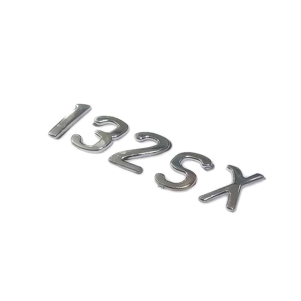 آرم فابریک نوشته 132SX | نوشته فانتزی 132SX(آبکاری استیل) | کد 7423 — تصویر ۲