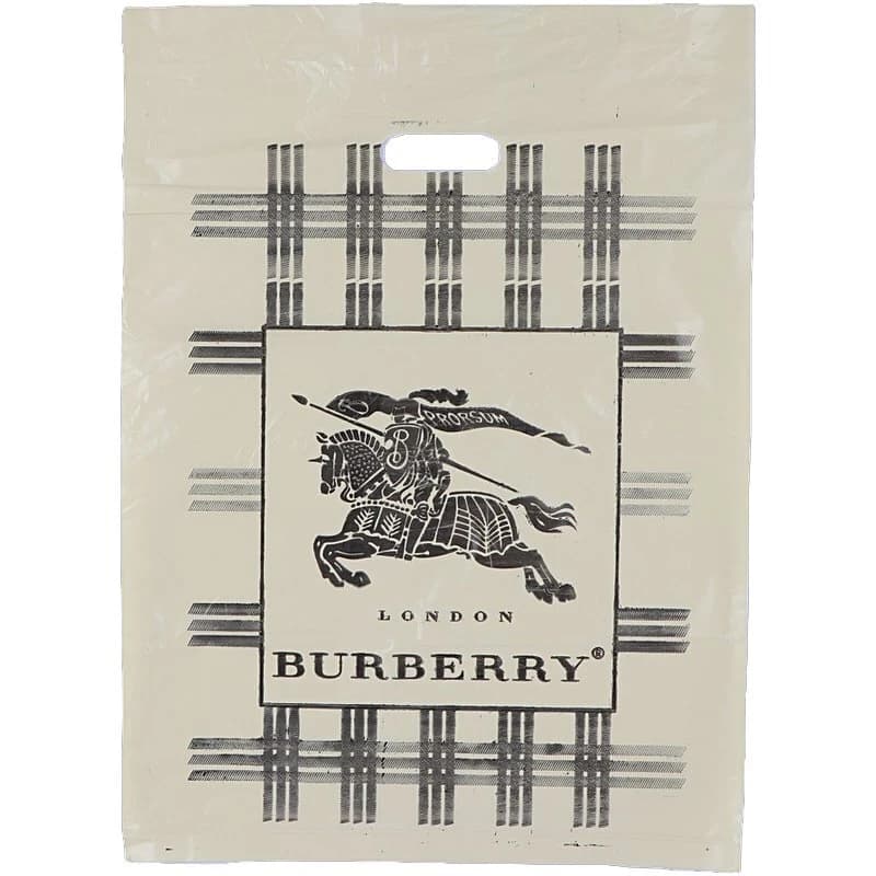 نایلون دسته دار طرح Burberry سایز 55*40 سانتی متر بسته 1 کیلویی