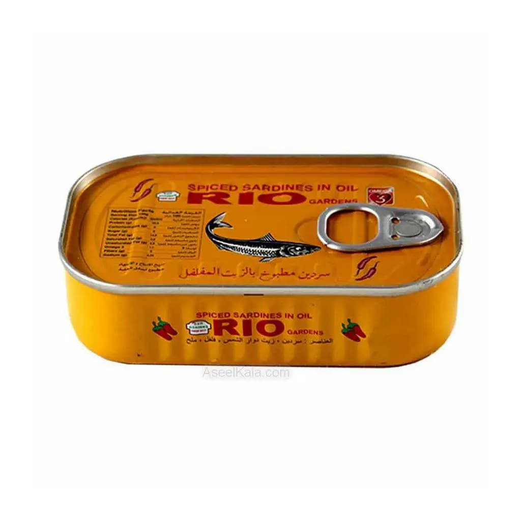 تن ماهی ساردین ریو در روغن همراه با فلفل وزن 125 گرم – RIO