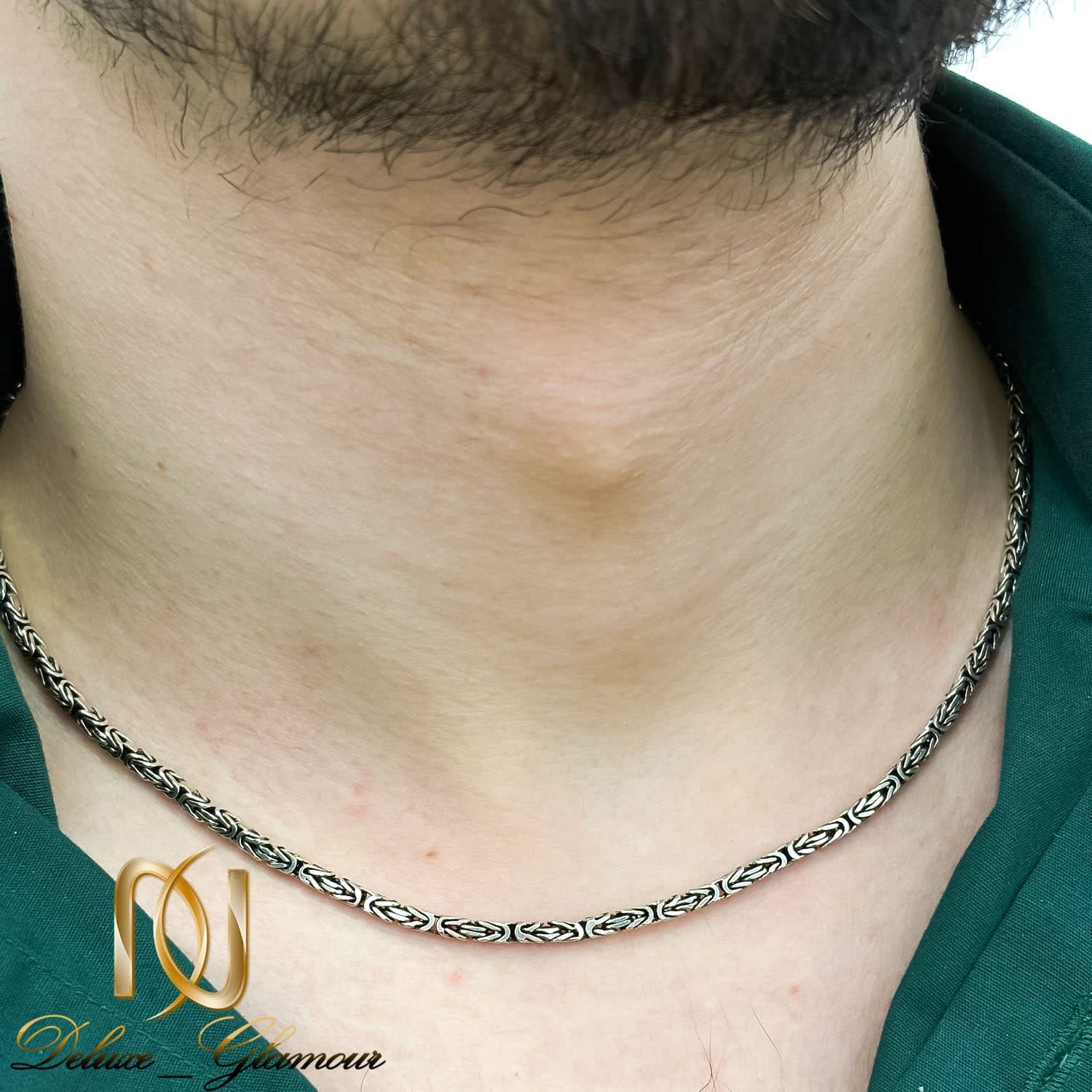 زنجیر نقره مردانه مدل کرال — تصویر ۵