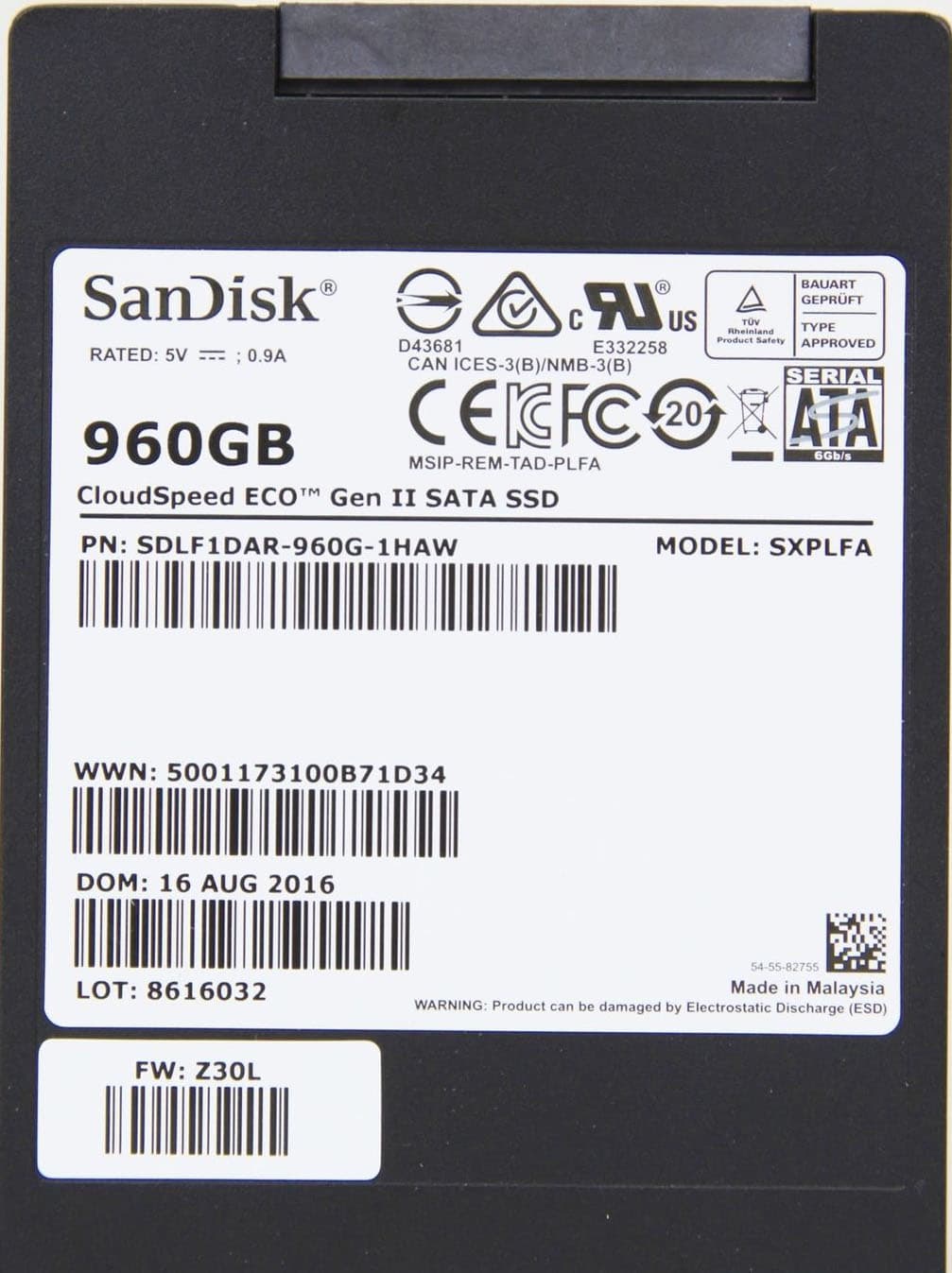 هارد SANDISK SSD Cloud Speed Eco II 960GB SDLF1DAR — تصویر ۲