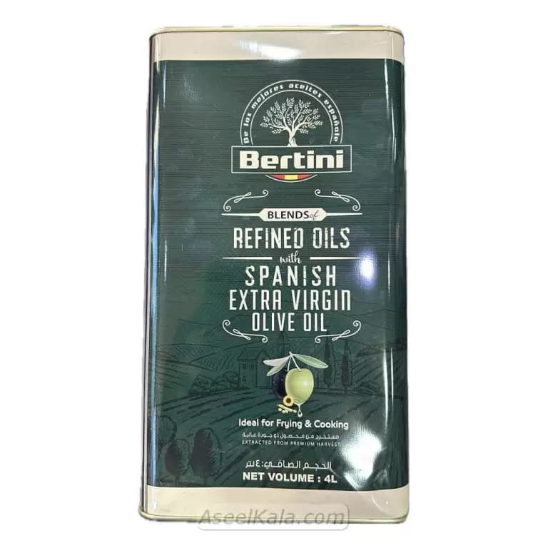 روغن زیتون برتینی 4 لیتری Bertini اسپانیایی بدون بو
