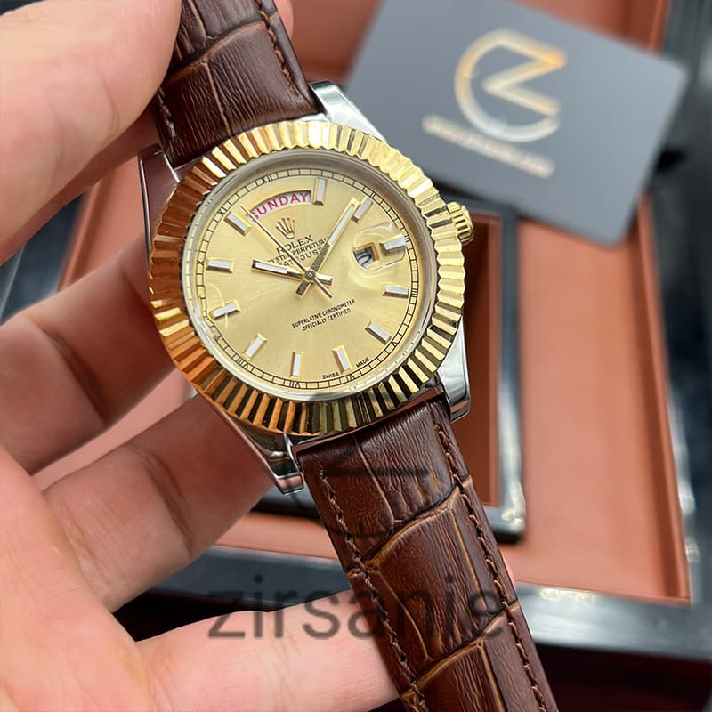 ساعت مچی مردانه رولکس دی دیت Rolex Daydate Gold — تصویر ۶
