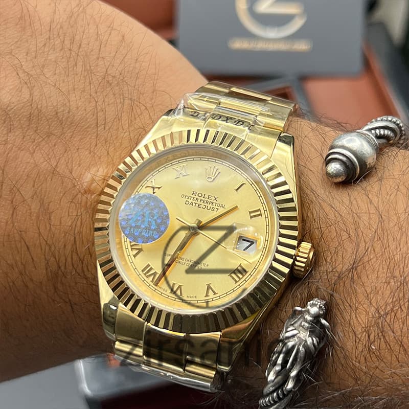 ساعت مچی مردانه رولکس دیتجاست Rolex Datejust Gold — تصویر ۸