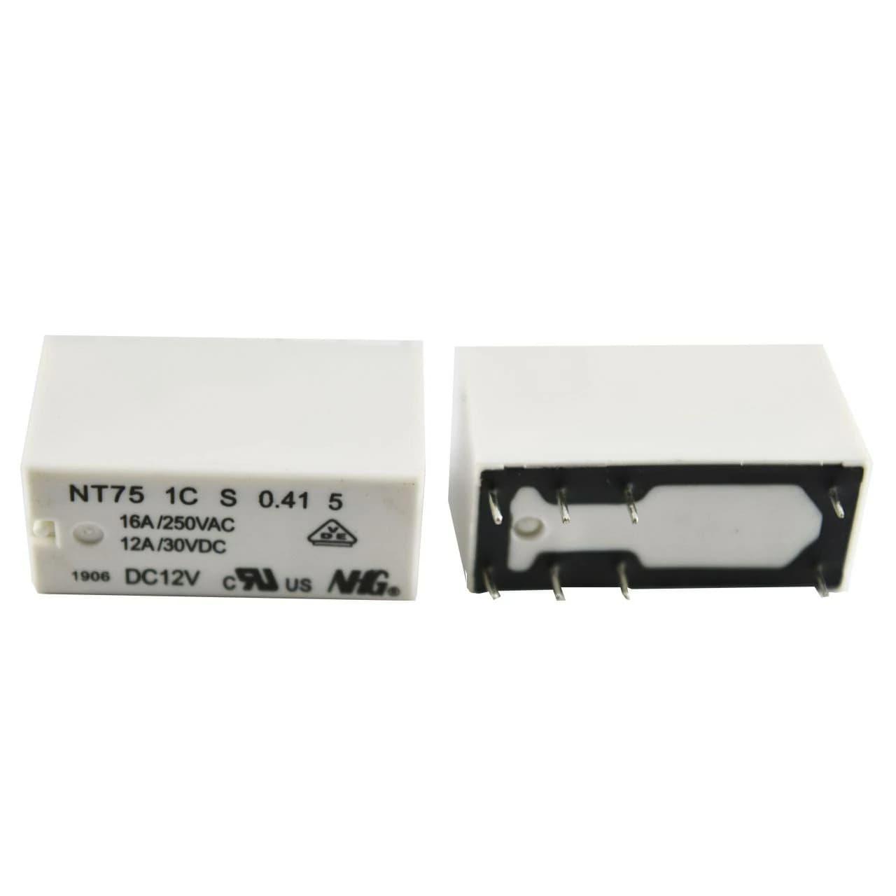 رله کتابی 1 کنتاکت 12 ولت 16 آمپر NT75-8PIN