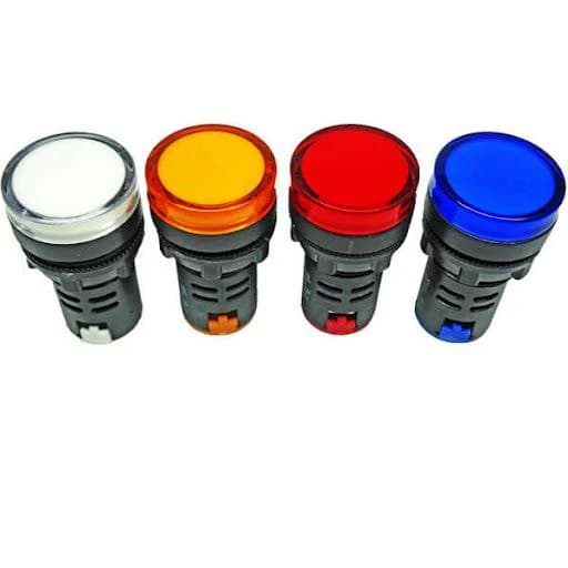 چراغ سیگنال گرد تابلویی AC-220V (سفید) — تصویر ۲