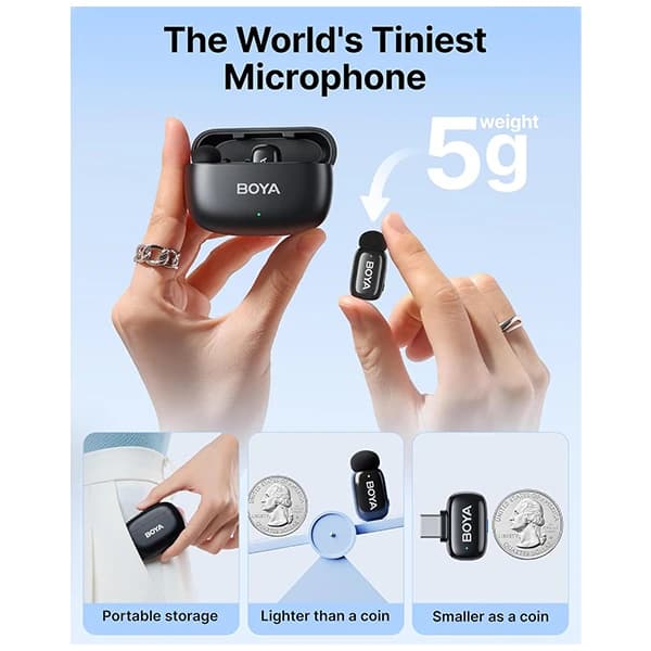 میکروفن یقه ای بویا مدل BOYA MINI 14 — تصویر ۶