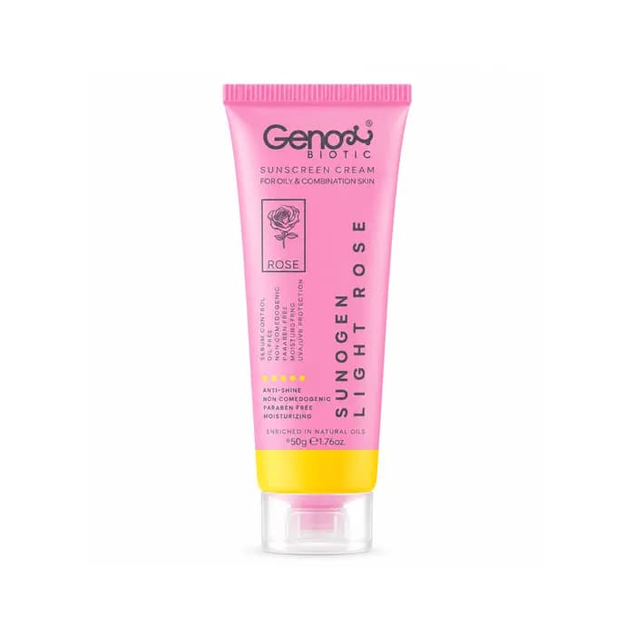 ضد آفتاب رز روشن پوست چرب SPF50 ژنوبایوتیک