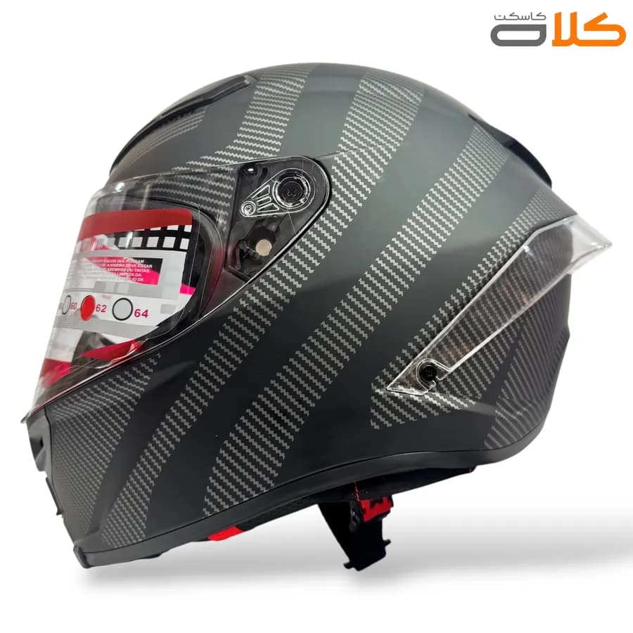کلاه کاسکت فک ثابت طرح AGV طرح کربن مات