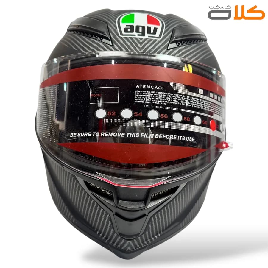 کلاه کاسکت فک ثابت طرح AGV طرح کربن مات — تصویر ۲