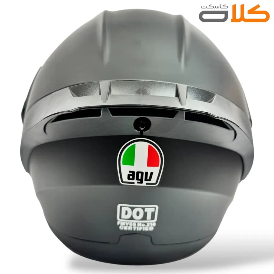 کلاه کاسکت فک متحرک طرح AGV مشکی مات — تصویر ۸
