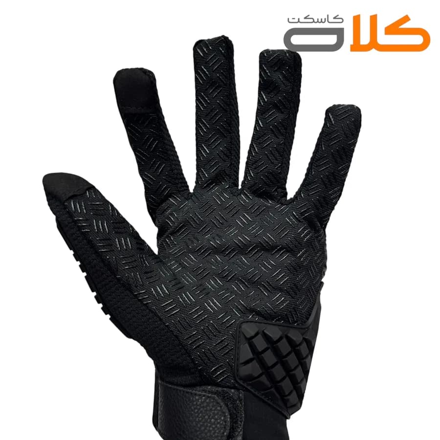 دستکش موتور سواری ضربه گیر دار MADBIKE مشکی — تصویر ۳