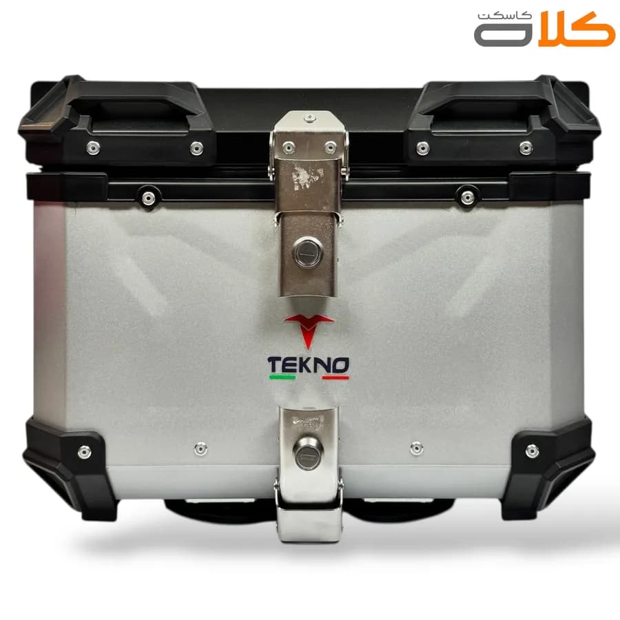 باکس موتور سیکلت تکنو TEKNO فلزی نقره ای 45 لیتر
