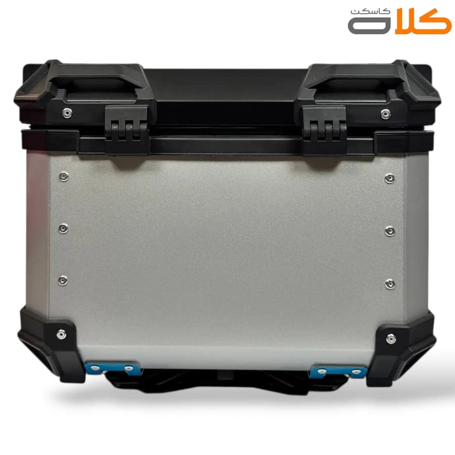 باکس موتور سیکلت تکنو TEKNO فلزی نقره ای 45 لیتر — تصویر ۵