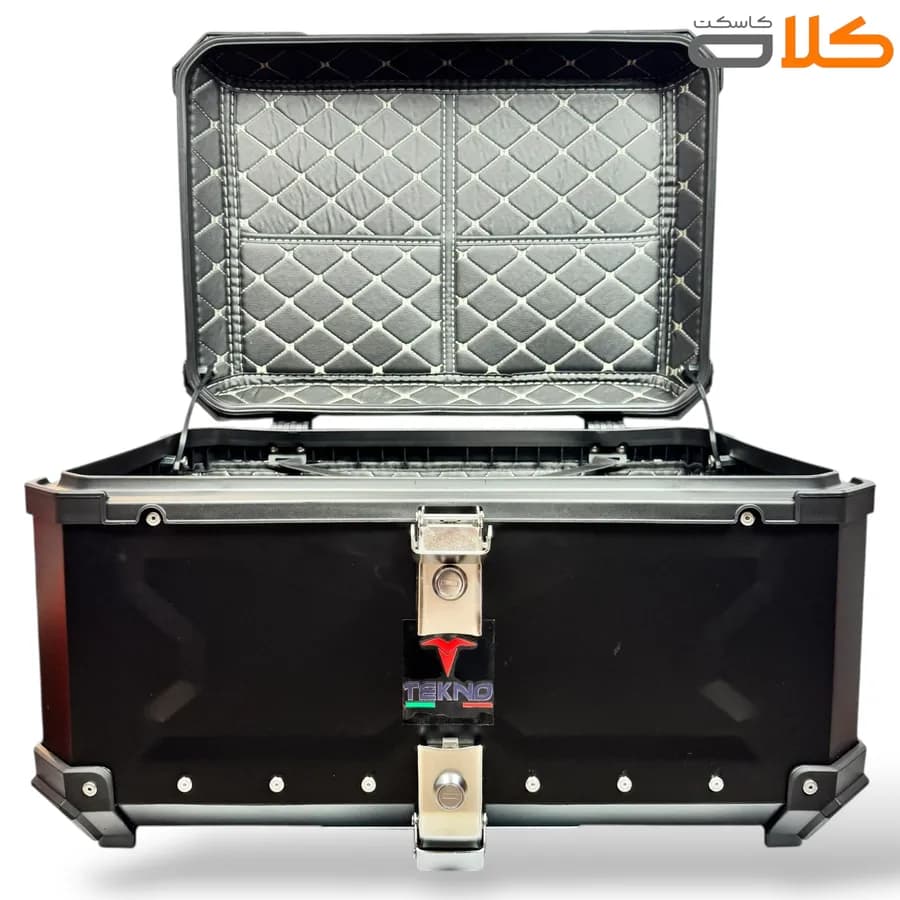 باکس موتور سیکلت TEKNO فلزی سایز بزرگ مشکی 65 لیتر — تصویر ۳