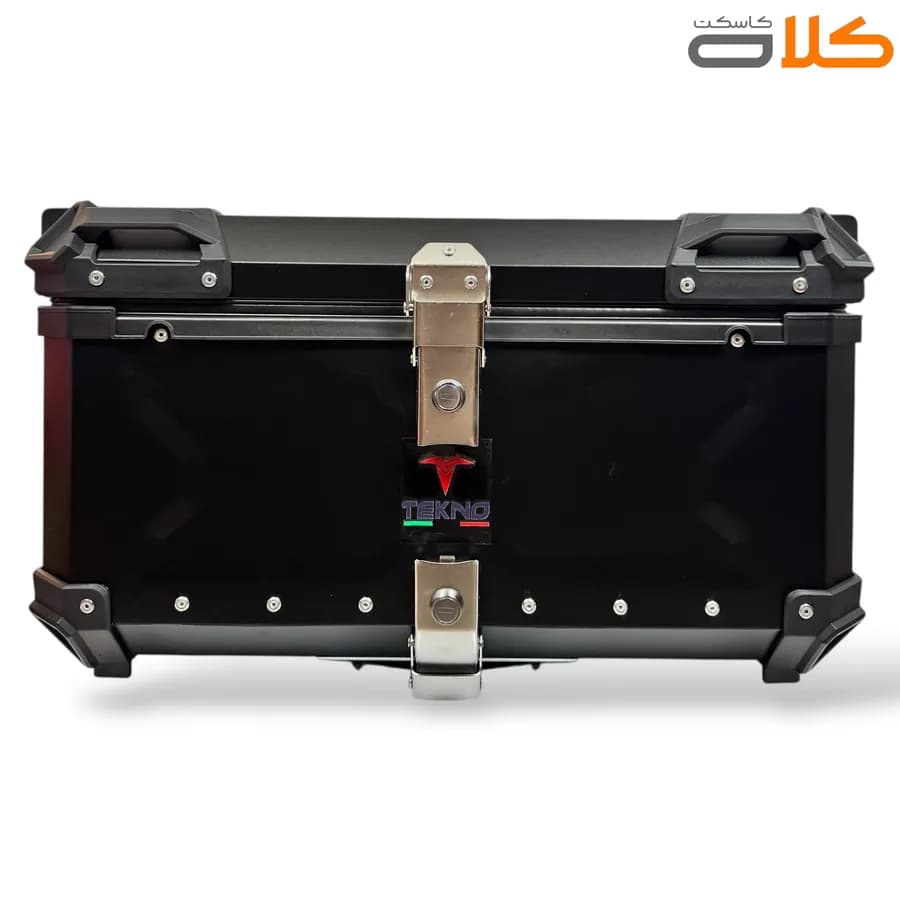 باکس موتور سیکلت TEKNO فلزی سایز بزرگ مشکی 65 لیتر